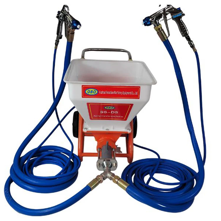 S5-D5 double gun concrete painting gun direct deal small Portable High quality Electric cement mortar painting machinery