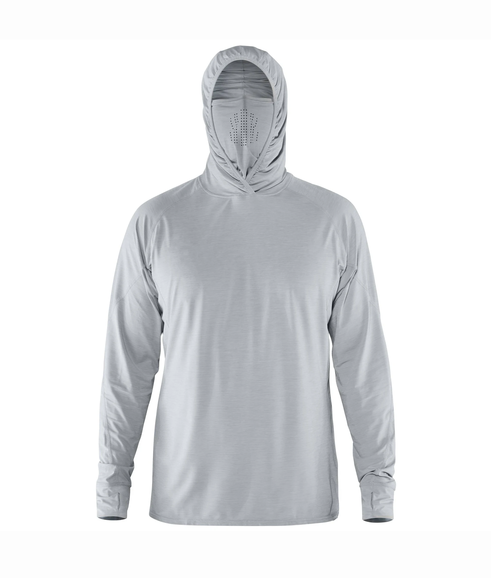 Мужская комбинированная рубашка из полиэстера и спандекса с капюшоном и дышащими отверстиями для шеи
