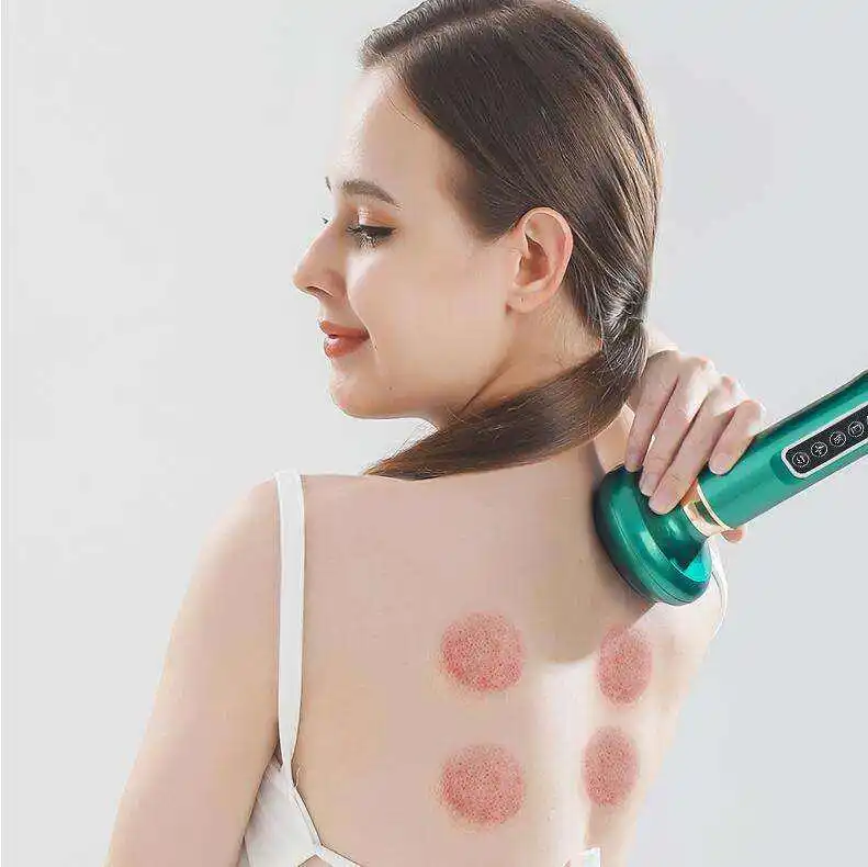 PZ 2024 Anti-cellulite Wholesale 5V Vacuum Electric Gua Sha Digital Red Light Device Electric Cupping Massager