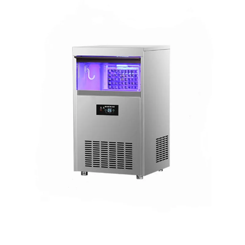 2024 Easy Operation China Automatic Stand-Up Ice Maker Machine Home Use Stainless Steel Commercial Drink Shop Machine Ice Maker