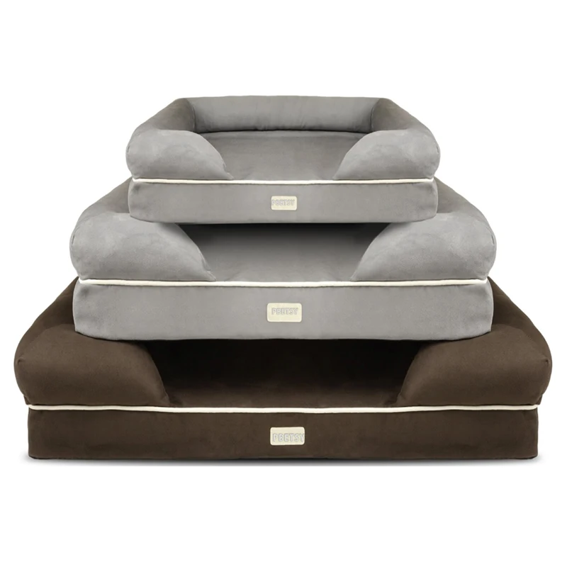 Оптовая продажа, большая ортопедическая моющаяся кровать для домашних животных из пены с эффектом памяти