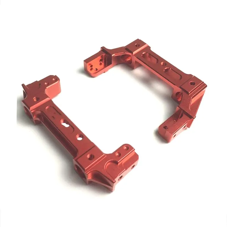 
Stainless Steel304 Aluminum6065 Red Anodize CNC Metal Front Rear Frame Beam Support Stand Impact Resistance Bracket 