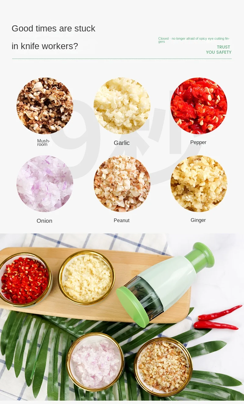 Manual Mini Hand Press Household Masher Manual Peanut Sesame Pepper Meat Fruit Minced Garlic Blender