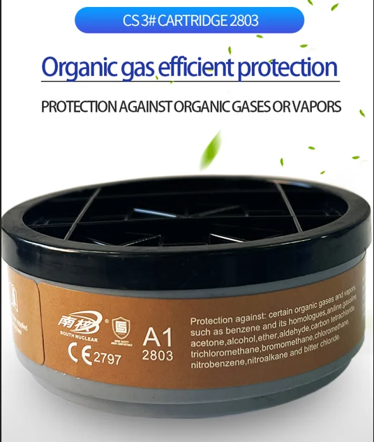Disposable Respirator with Anti-Acid Silicone Filter Box Reusable Gas Mask Accessories for organic gas and vapour Protection