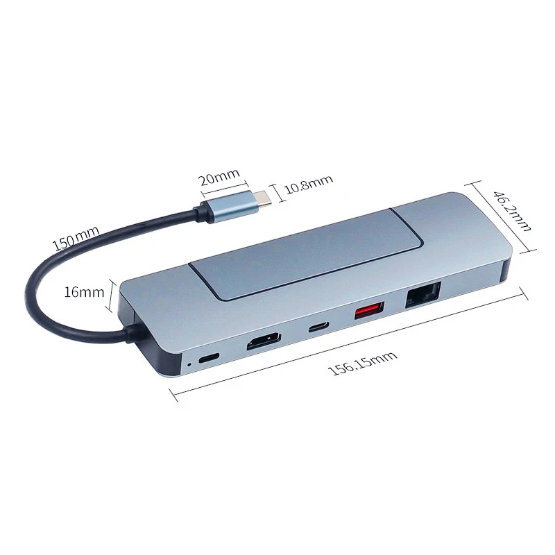 usb c hub 4k 60hz enclosure m.2 pcie nvme ssd to usb 3.1 type-c ssd case