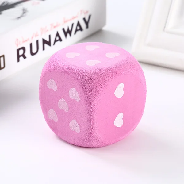 Wholesale eva pink heart dice for car topper signs