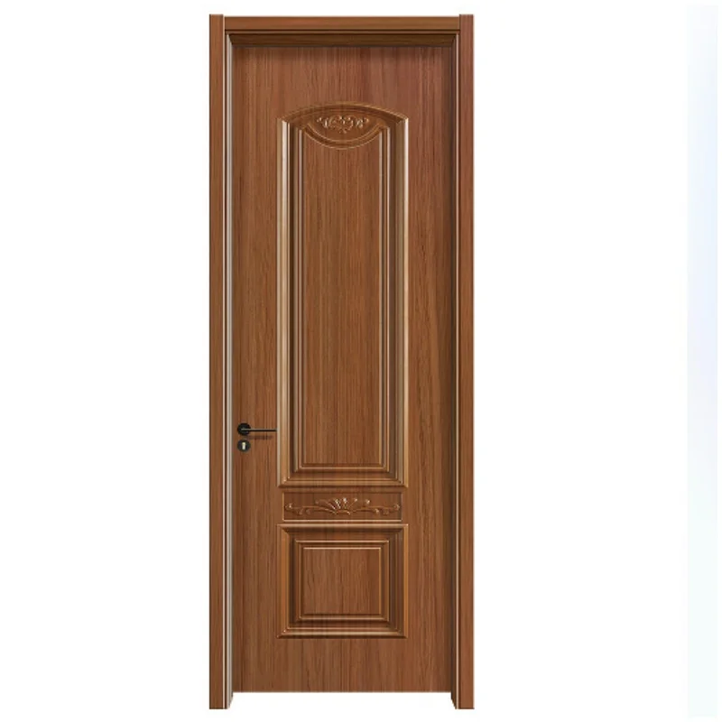 Modern MDF Interior Solid Wooden Entrance Timber PVC WPC Doors Hotel/Villa Low Price Sound Insulation High Quality Bedroom