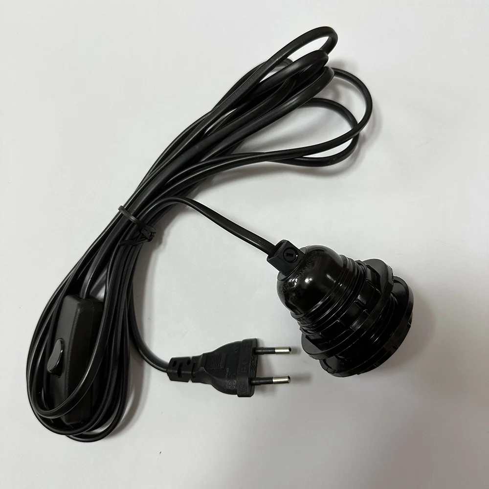 Europe 2.5A Salt Lamp Power Cord with Dimmer 303 ON/OFF Switch and E14 E27 Holder