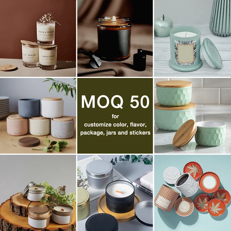 WANHUA cement jar long stickanti frost citta wholesale china wholesale 4oz scented candles with crystals private label