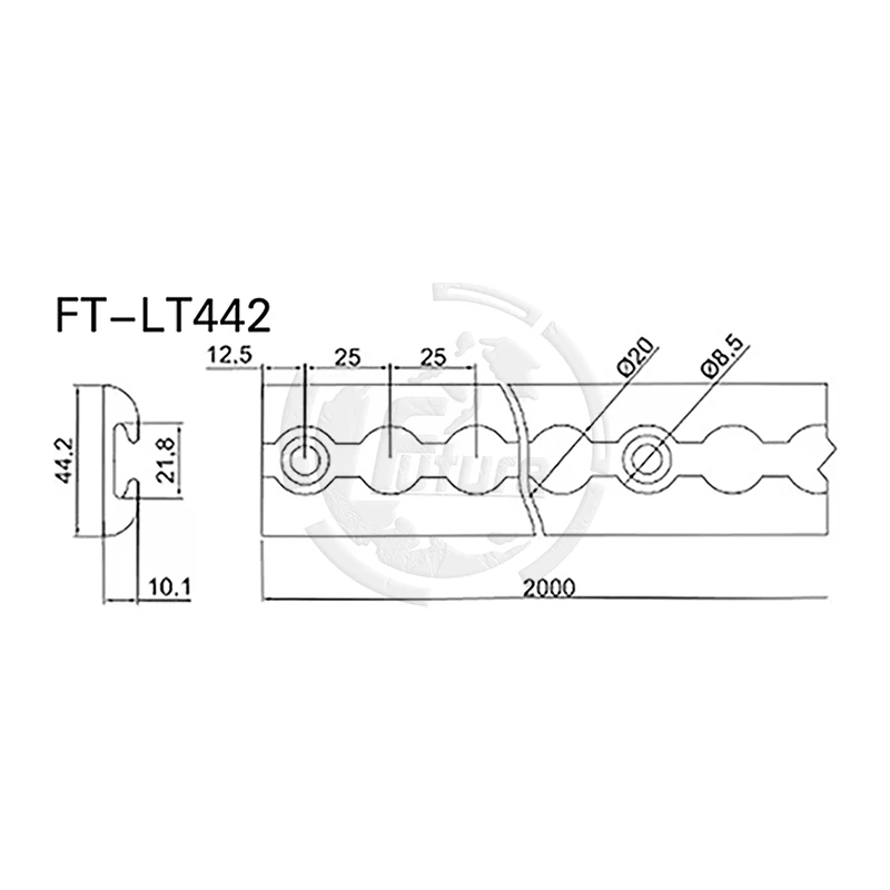 Aluminum L-Track Interior Van Part Logistic L Track Flush Mount | Angled Track | L Aluminum rail horizontal rail