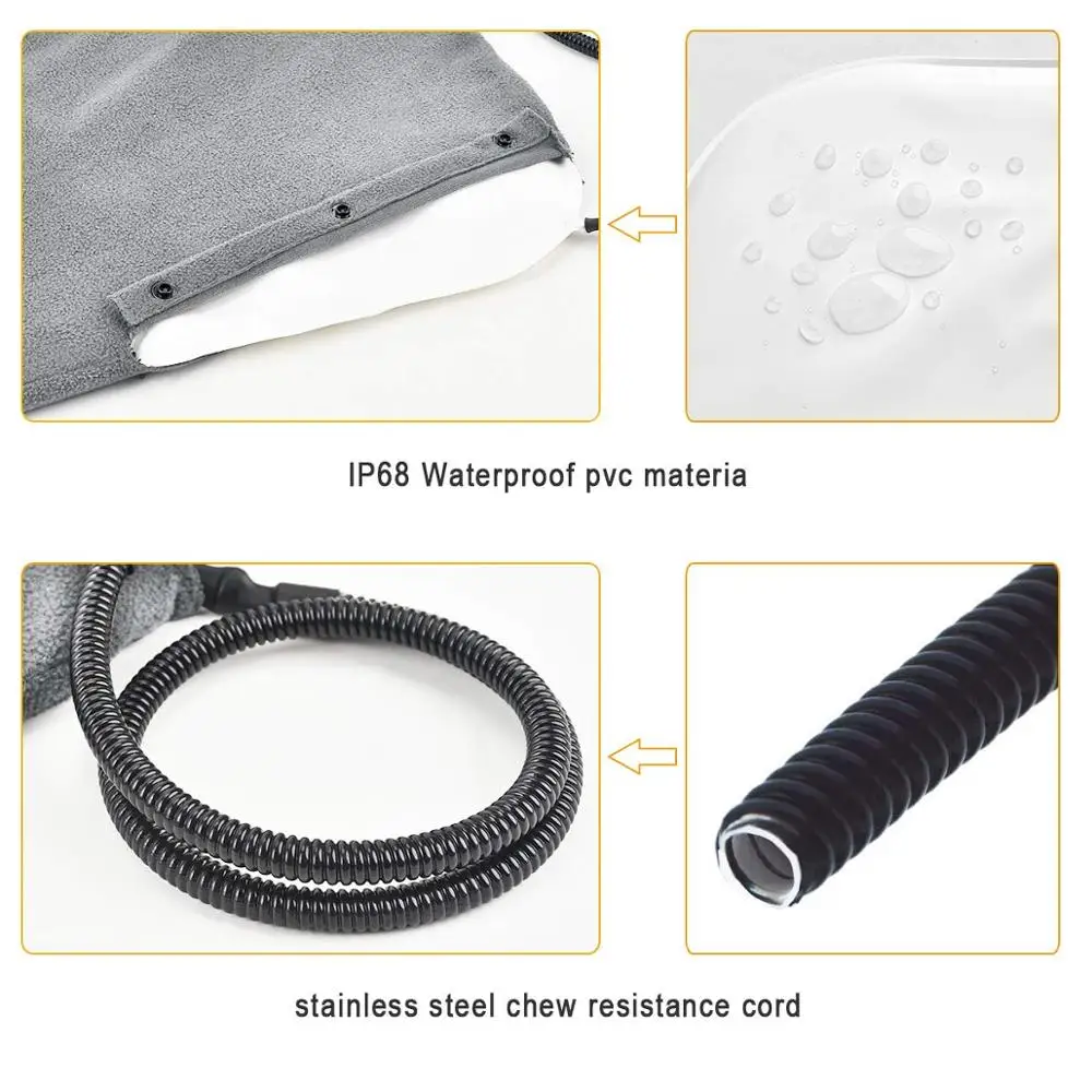 Pet Heating Pad Upgraded Electric Dog Cat Heating Pad Indoor Waterproof Auto Power Off