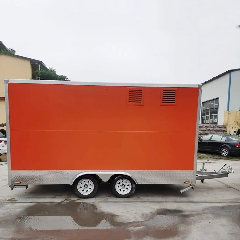 New Customized Multipurpose Mobile Food Cart for Hot Dogs Ice Cream Bakery Use Water Raw Material Fast Food Trailer