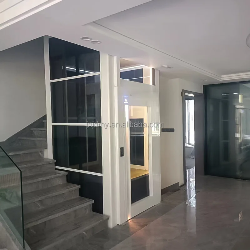 2 floor sleek contemporary glass villa home elevator for ideal option