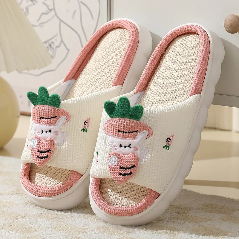 Hot sale cartoon Four seasons open toe caw slippers unisex home indoor non - slip thick sole home slippers