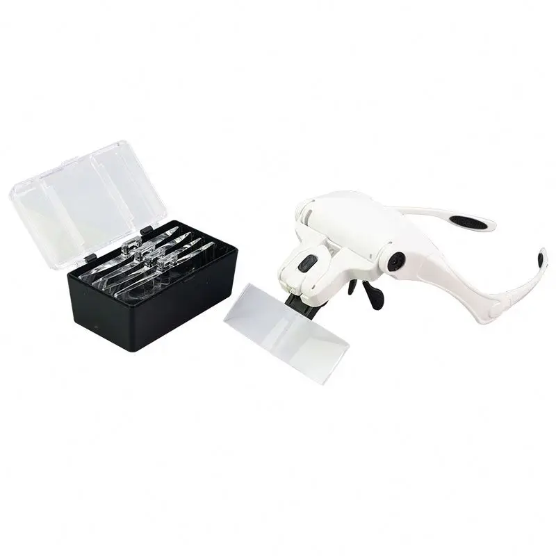 9892B1 Magnifying glass manufacturer 1x 1.5x 2.0x 2.5 x 3.5x electronic magnifier led head light loupes