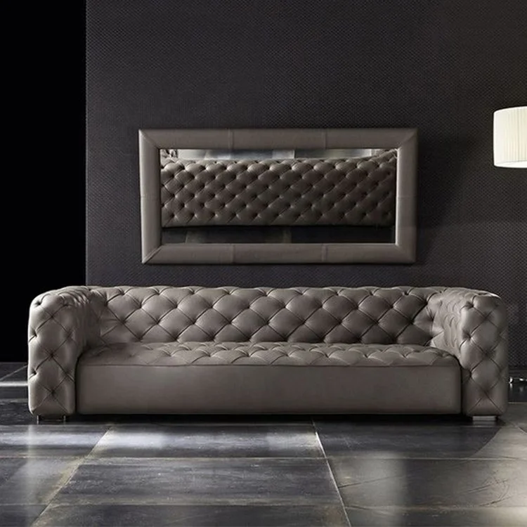 guangzhou sofa couch living room sofas american genuine leather grey three seater white tufted sofa