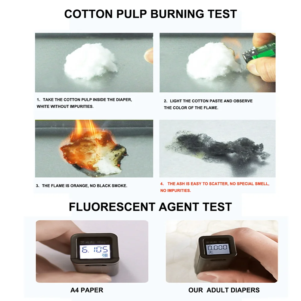 Super Absorbent Adult Diapers Disposable in Bulk Wholesale High Quality Cotton Pe Film Breathable Adult Diapers Free Samples