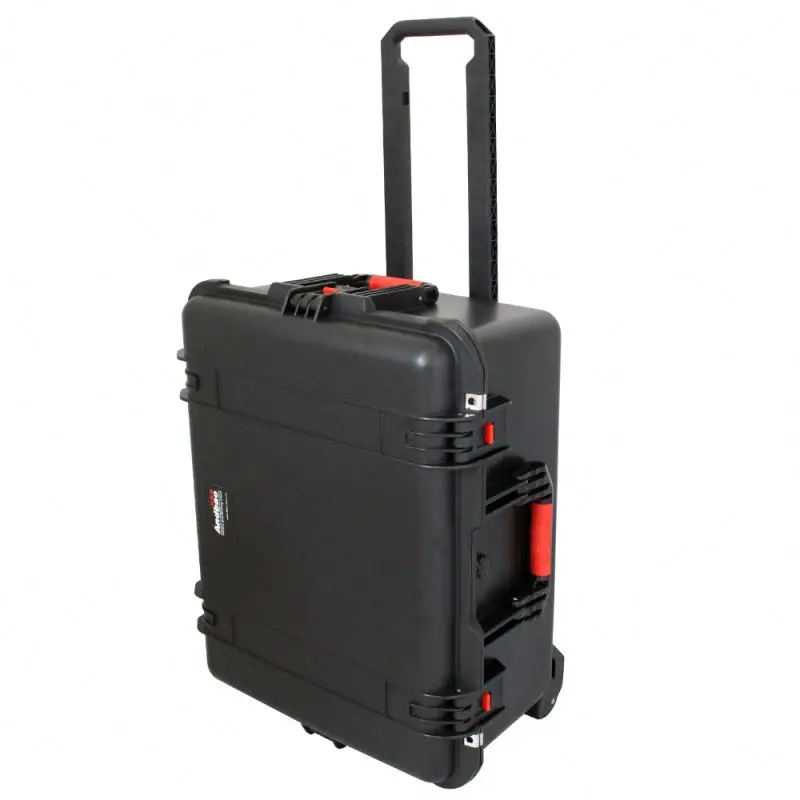 
Wheeled Hard Plastic Case with foam for Electronics, Equipment, Cameras, Tools 