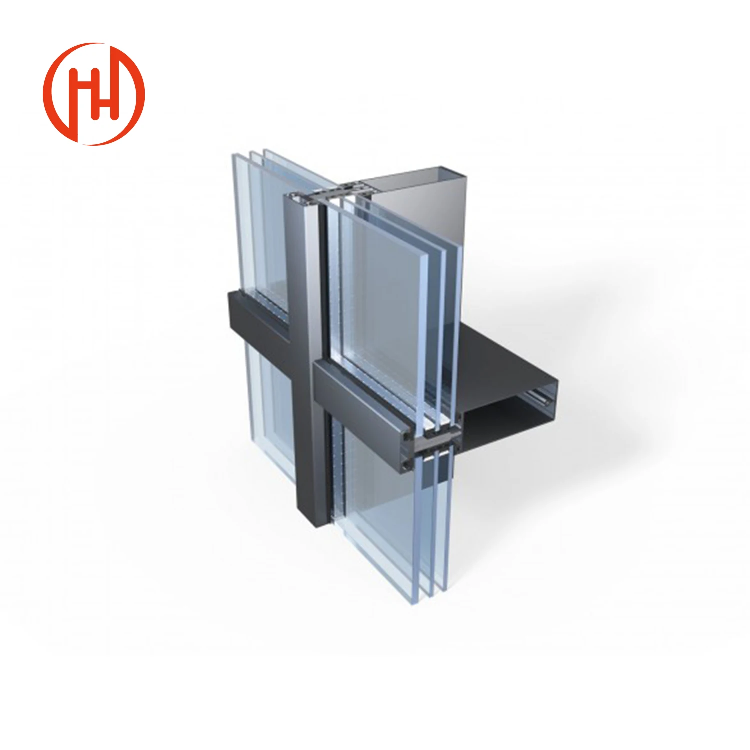 OEM Public Building Insulated Lowe Glass Safety Curtain Wall Aluminum Facade