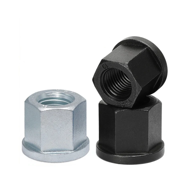 Din6331 Hex Flange Nut 1.5 Carbon Steel Black Oxide High Strength Flange Nuts With Heat Treatment m7 flange nut