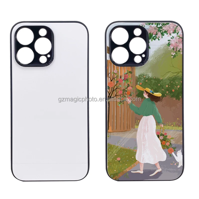 2D Sublimation Phone Case TPU+PC Phone Cover Blanks for iPhone 14 Pro Max