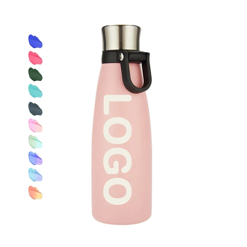 18 Oz Thermos Portable Double Wall Stainless Steel Water Bottles Insulated Water Bottles with Strap Metal Water Flask