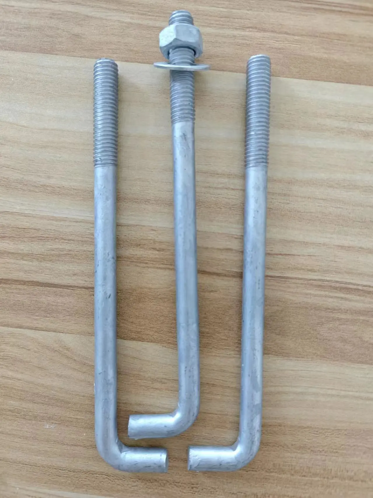 Anchors Grade 4.8 Bolt 8.8 Carbon Steel Anchor Hook Foundation Bolt And Nut L 7 J 9 Shape Plain Finish  Zinc HDG Supplier J Bolt