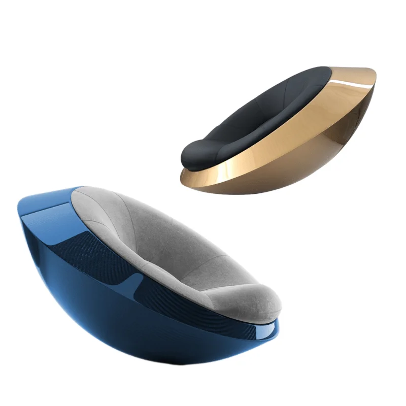 Современное дизайнерское кресло-блюдце из стекловолокна в форме НЛО