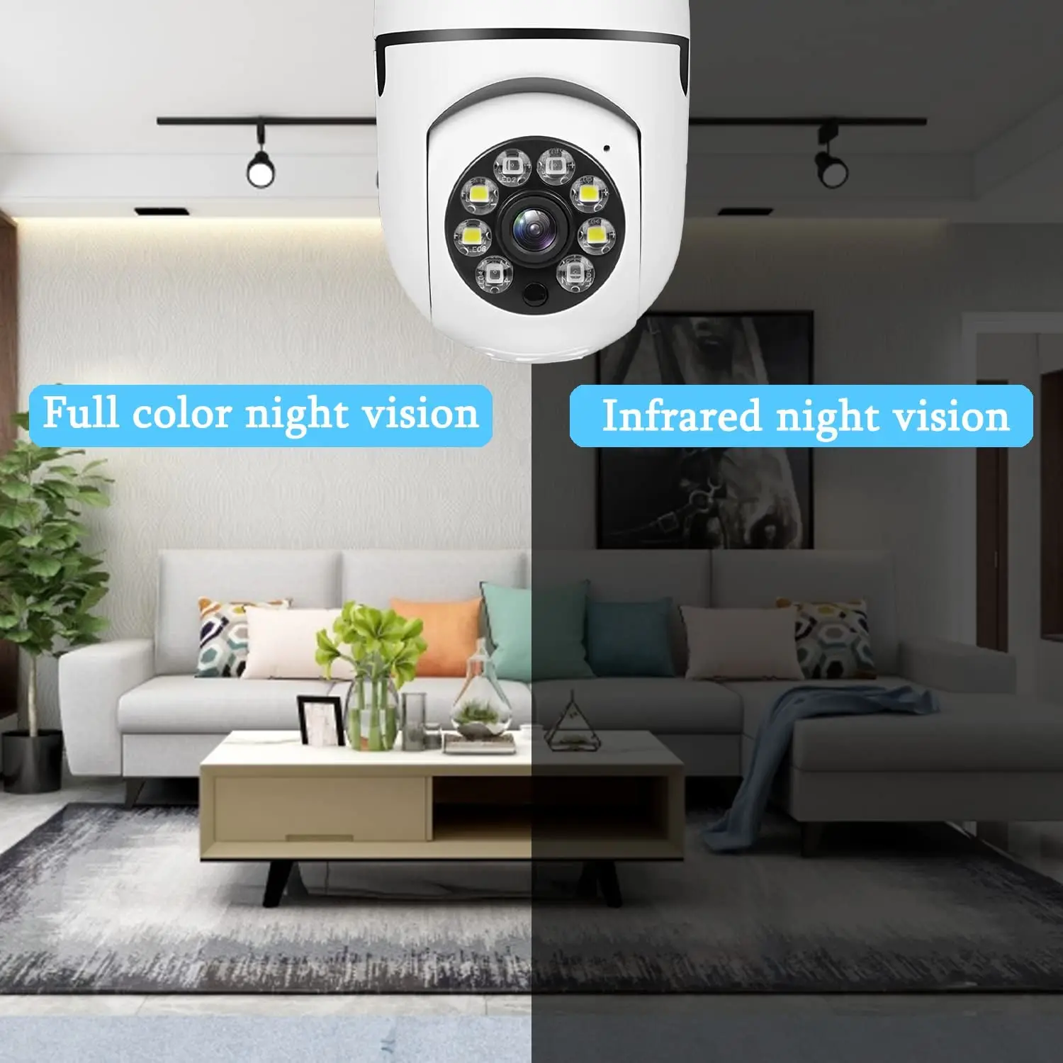 Hot Sale Pet Full HD 1080P Security Outdoor Wireless Wifi Light Bulb Camera With Infrared Night Vision