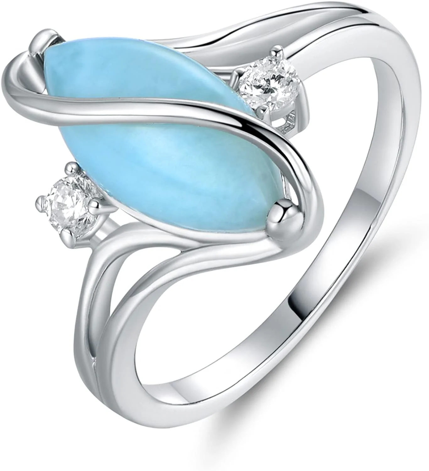 S925 Sterling Silver Fashion Jewelry Opal Zircon Paved Ring For Women