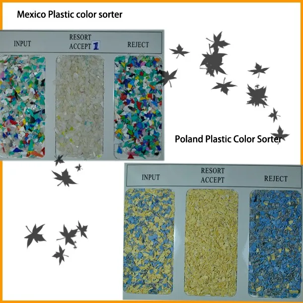 Color Plastic sorter optical PP PET ABS PVC flakes machine cleaning and granule sorting for wholesale