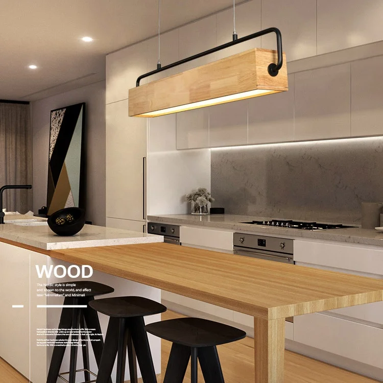 Guangdong промышленный 20 Вт 24 Вт наружный Многофункциональный прикроватный офисный дизайнерский светодиодный Современный деревянный подвесной светильник в скандинавском стиле