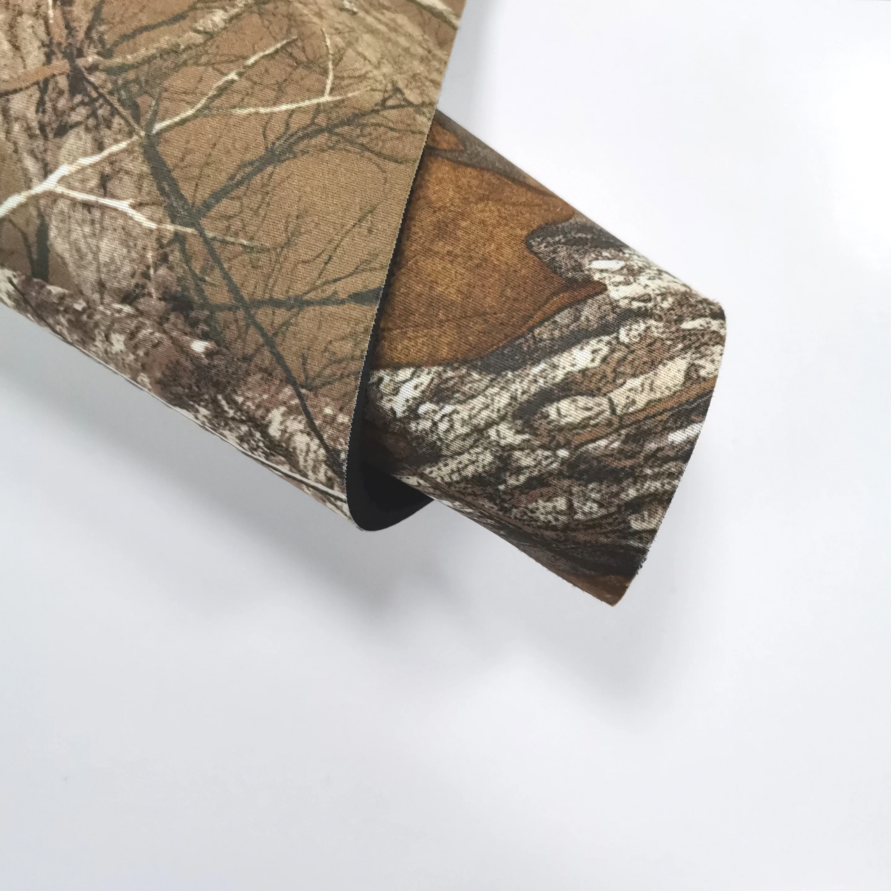 Factory Customized 5mm thick Camo Neoprene rubber sheet with Polyester Fabric Waterproof for Picnic mat/Bags