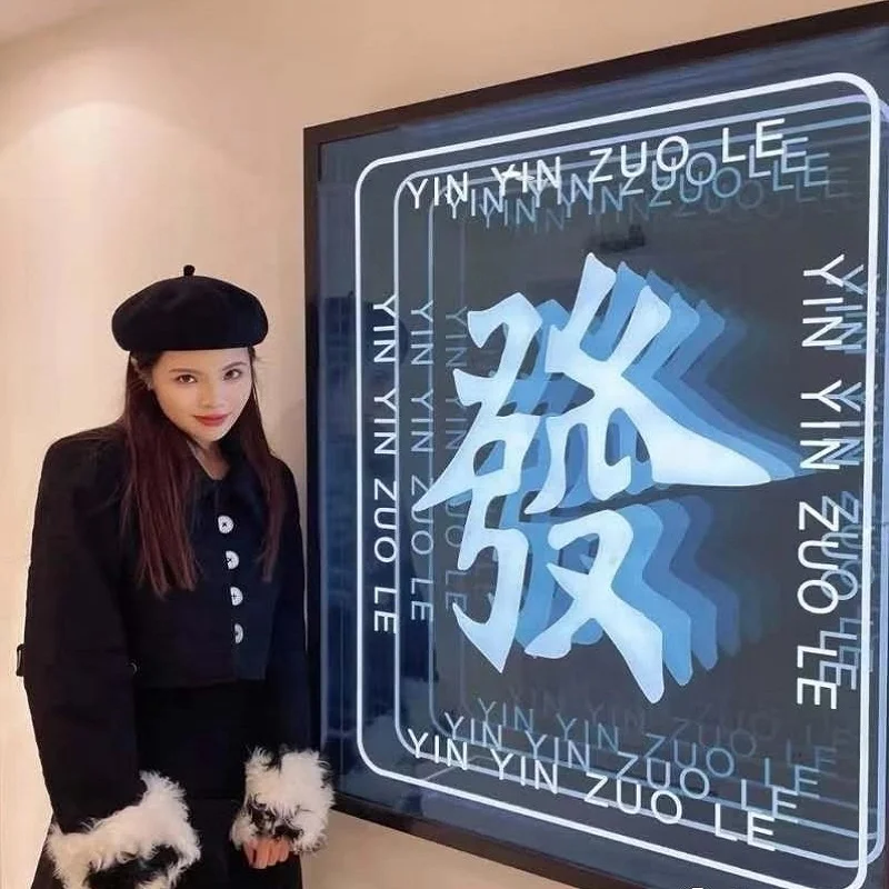 Skyseen 3D  Layered Mirror Floor EYE CATCHING Advertising Sign Board LOGO