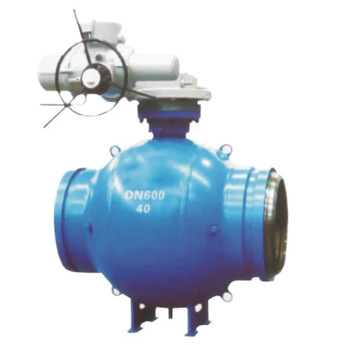 Motorized Gas Pipeline Full Welded Trunnion Electric Actuator Ball Valve
