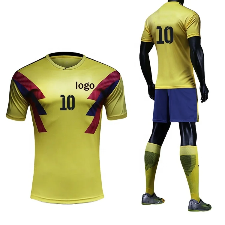 
Супер полиэтиленовая быстросохнущая ткань, желтая футболка национальной сборной, дешево 