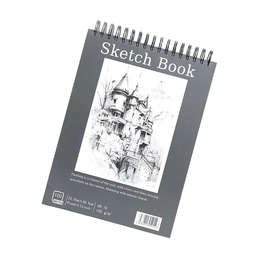 XinyiArt Customizing Logo  Cover Sketch Paper Pad 100 Sheets 100 GSM Acid Free Paper Sketching Drawing Pad