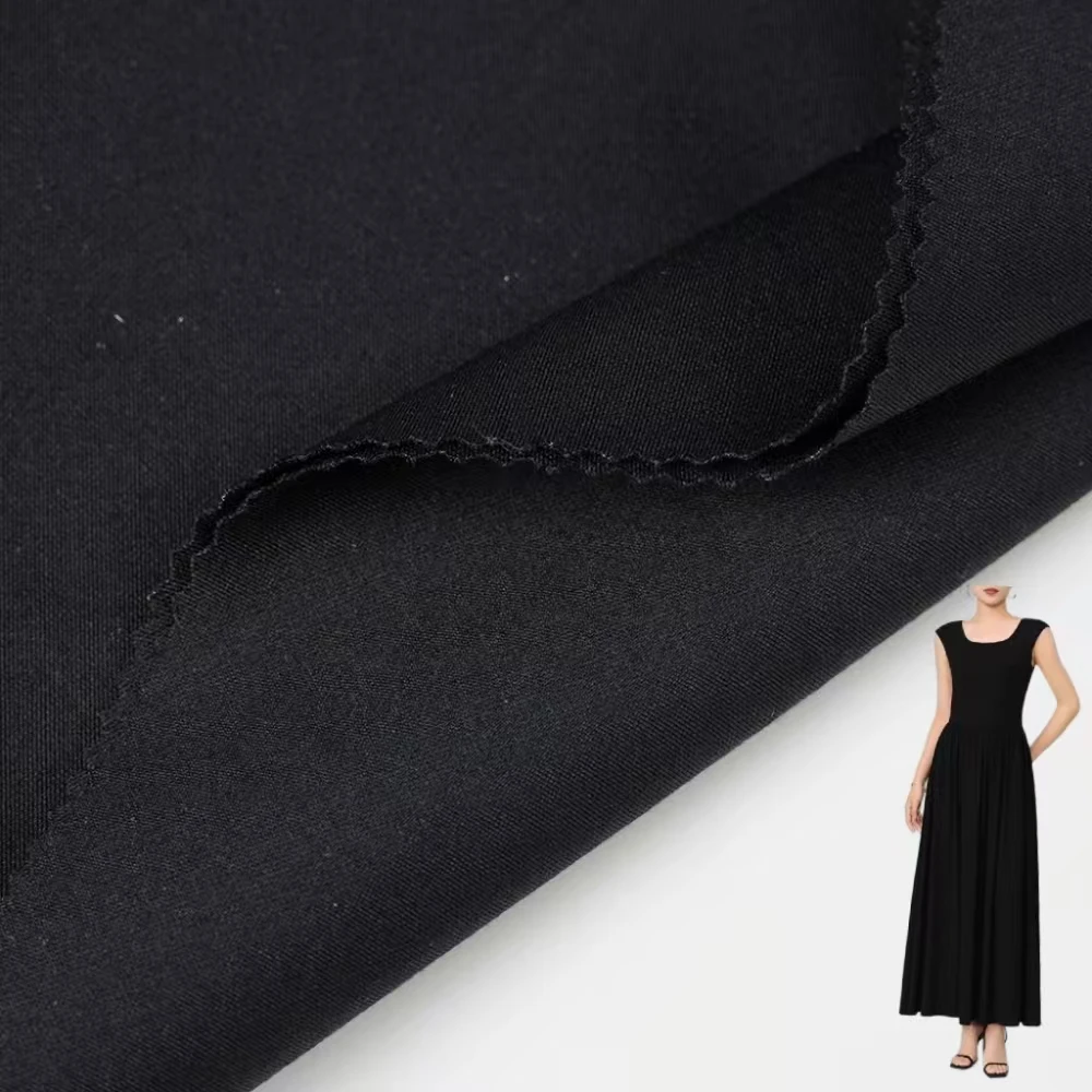 High Quality 60S Siro NR Gedi Weight 220gsm Ponte Roma Plain Dyed Knitted Fabric for Garment