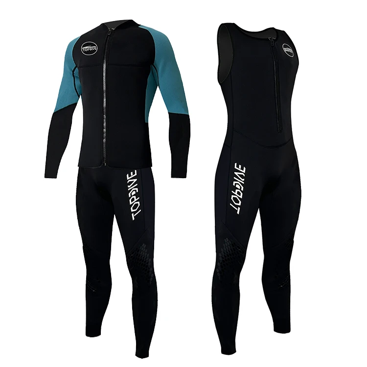 OEM 2 Pieces Surfing Wetsuit Men Women Full Body Long John 3mm Neoprene SBR CR Diving Swimming Wetsuit
