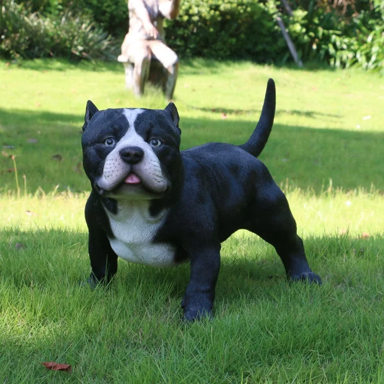 Персонализированная статуэтка животного фигурка бульдога в натуральную величину смола испанского французского черная картина ^