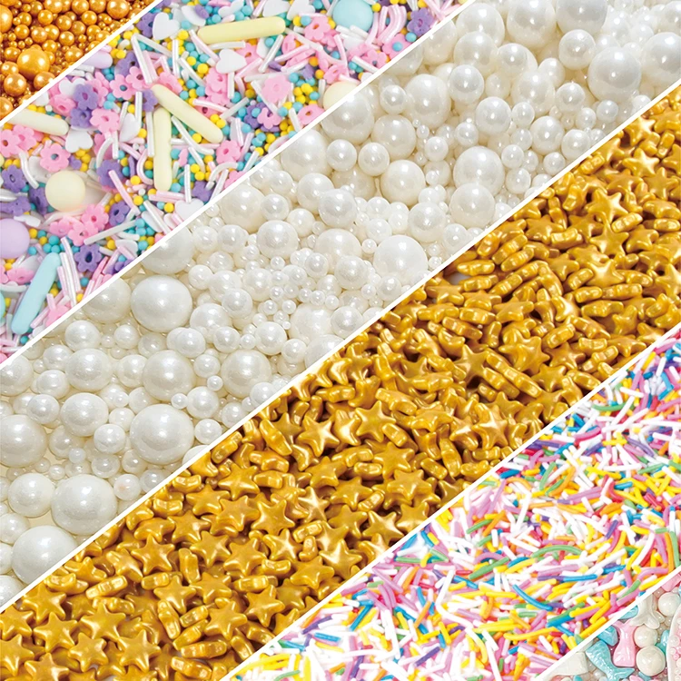 Sugar pearls jimmies press candy mix holidays edible sprinkles cake decoration cake sprinkles comestibles