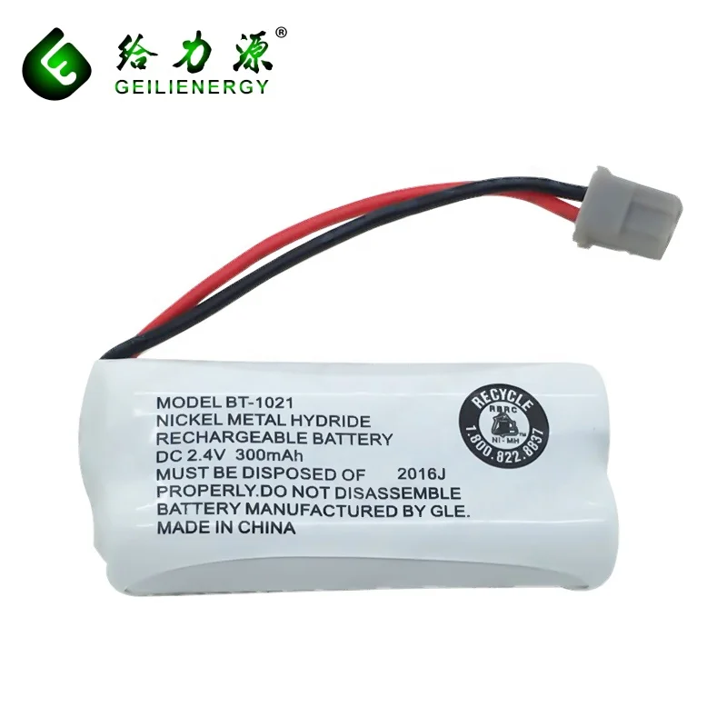 1.2v 300mah rechargeable aaa size batteries  2.4V ni mh battery pack for cordless phone