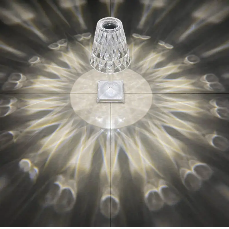 Rechargeable crystal lamp USB led dimmable table lamp wireless atmosphere night light