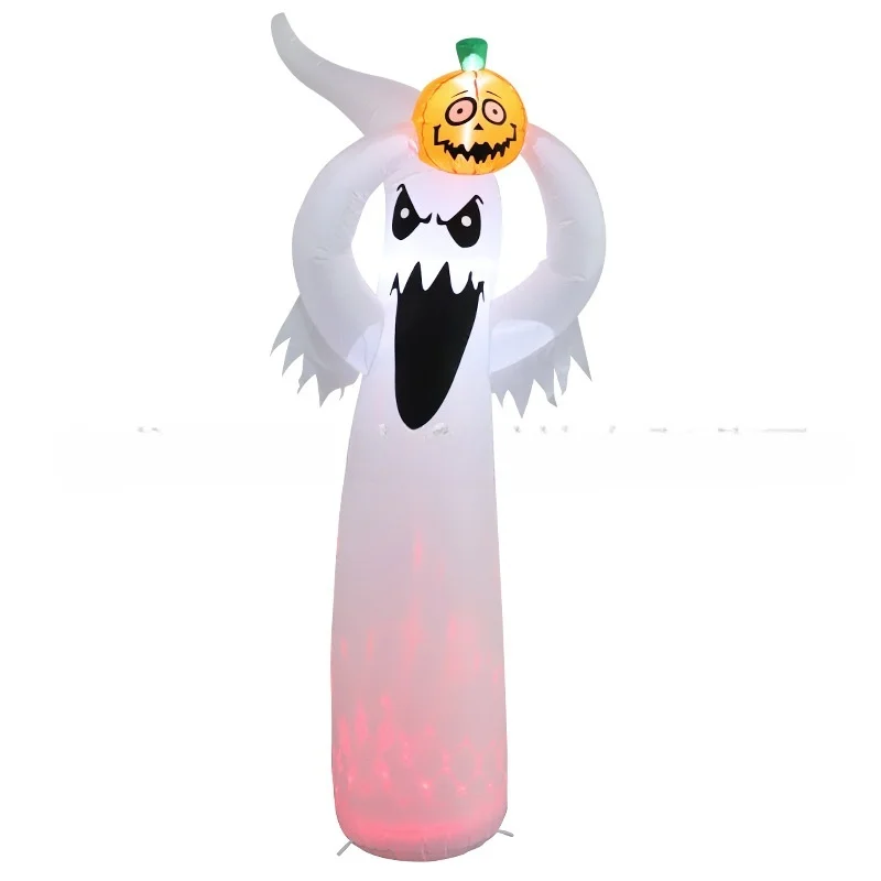 Halloween Outdoor Party Decorations Inflatable White Ghost Haunted House Pumpkin Scary Witch Lantern Air Model Accessories