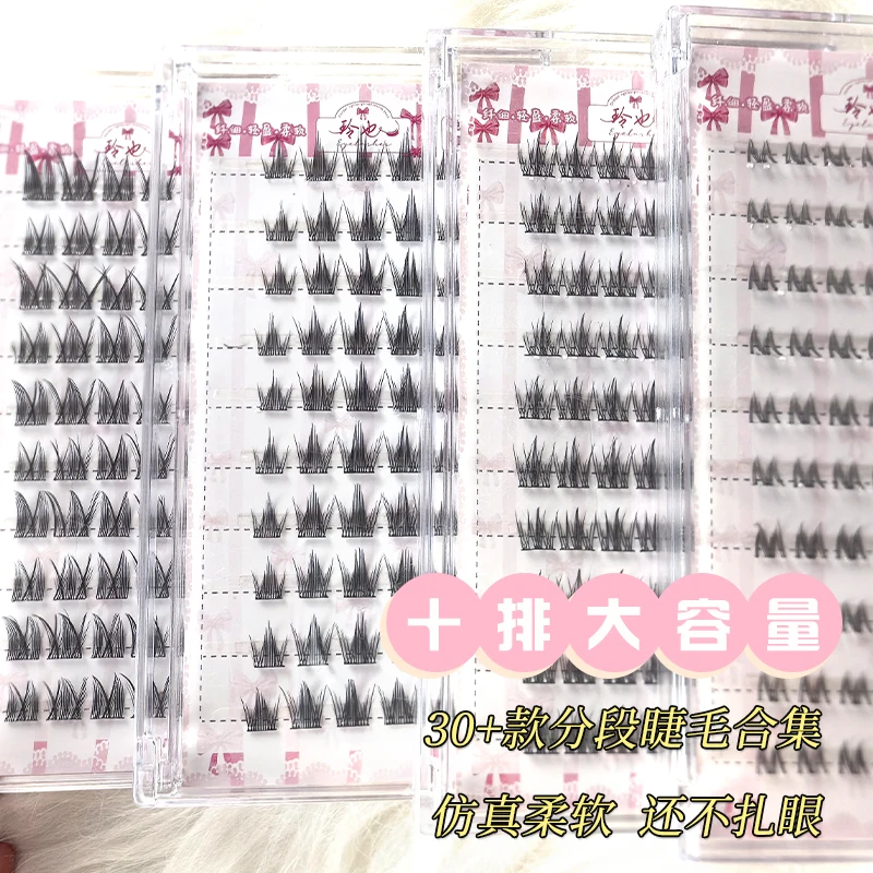 New Design Pre-glued Faux Mink Self Adhesive DIY Cluster Lash Kit Pre Bond Technology Individual No Glues Lashes Clusters