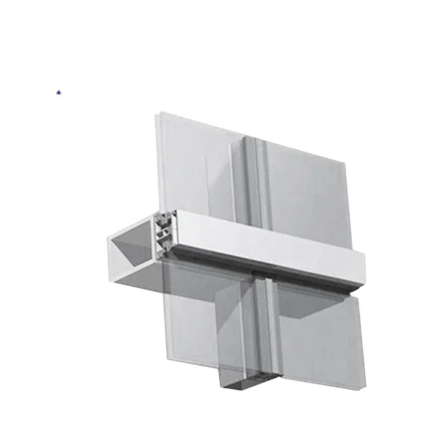 Modern style aluminium curtain wall frame profile / windows system support customizable model