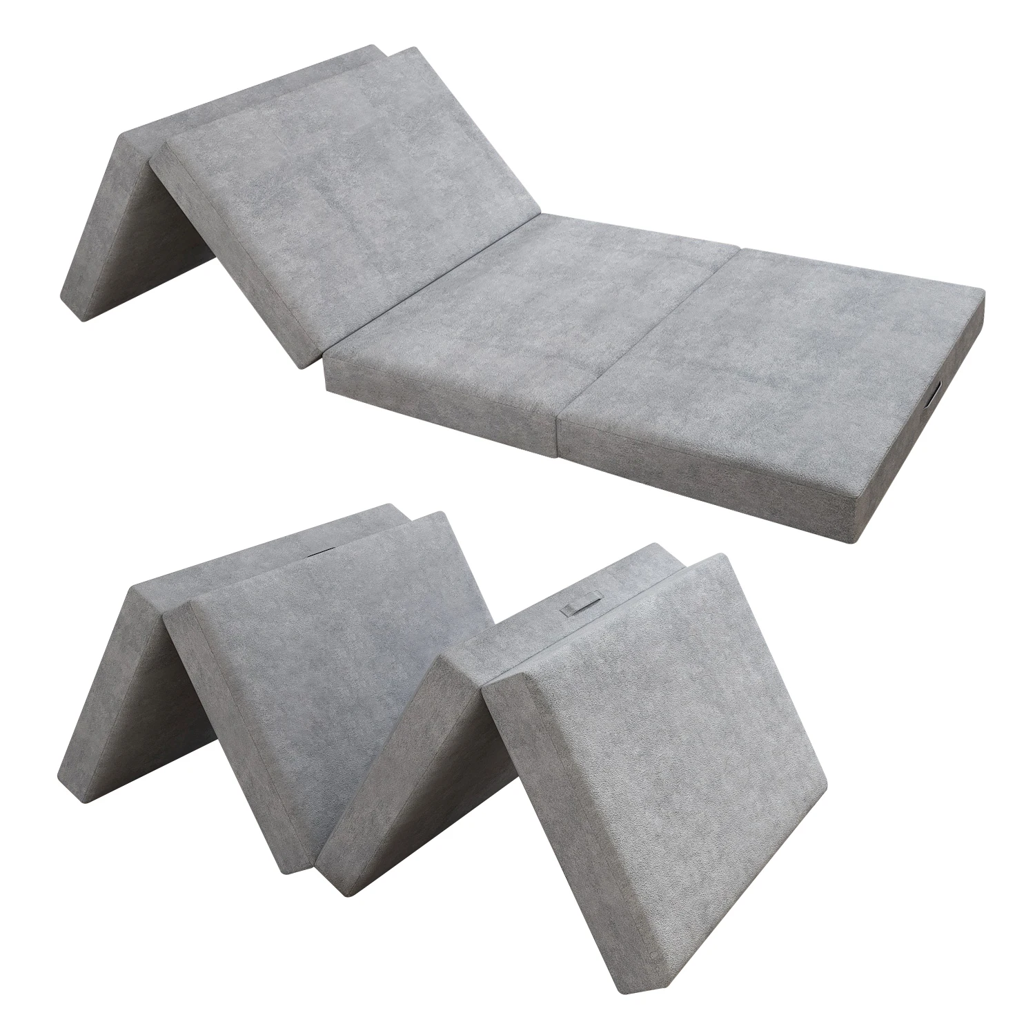 Single bedframe high density foam triple fold mattress sleeping bag mattress for living room bedroom office mattress