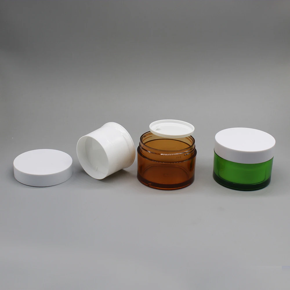Best Manufacturers Skin Care Cheap Plastic Plastic Sealable Jar Empty Double Wall Pet Plastic Cream Jar