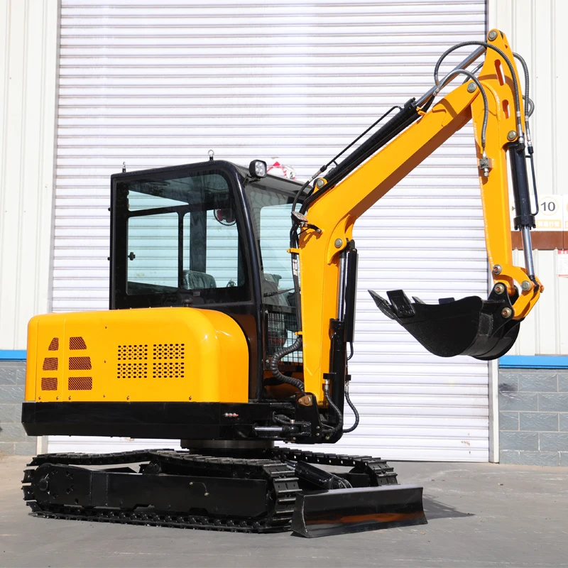 Free Shipping Chinese Hydraulic mini excavator 3 Ton CE/EPA Engine Digger With Cabin Bagger mini  Ton excavators