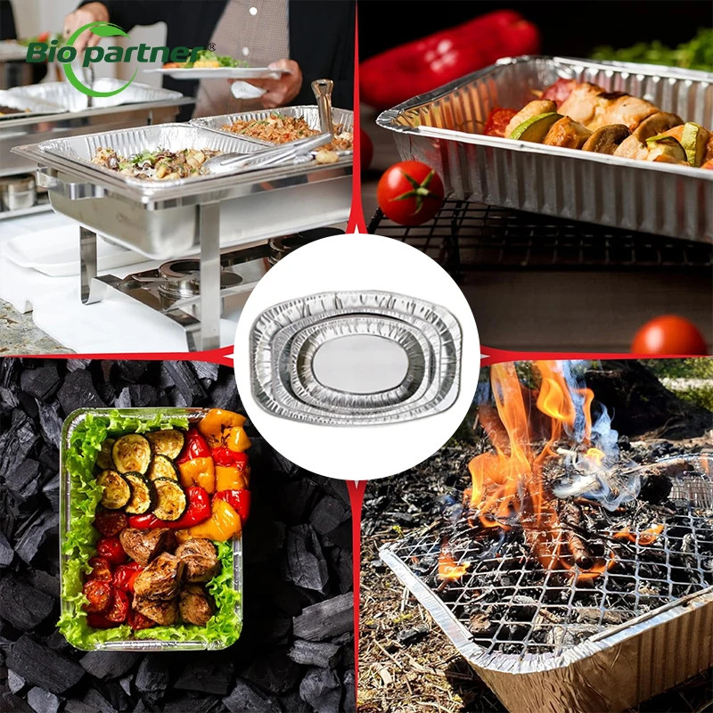 Disposable Restaurant Takeout Foil Food Containers Aluminum Container Packaging Tray Fish Plate Lunch Box